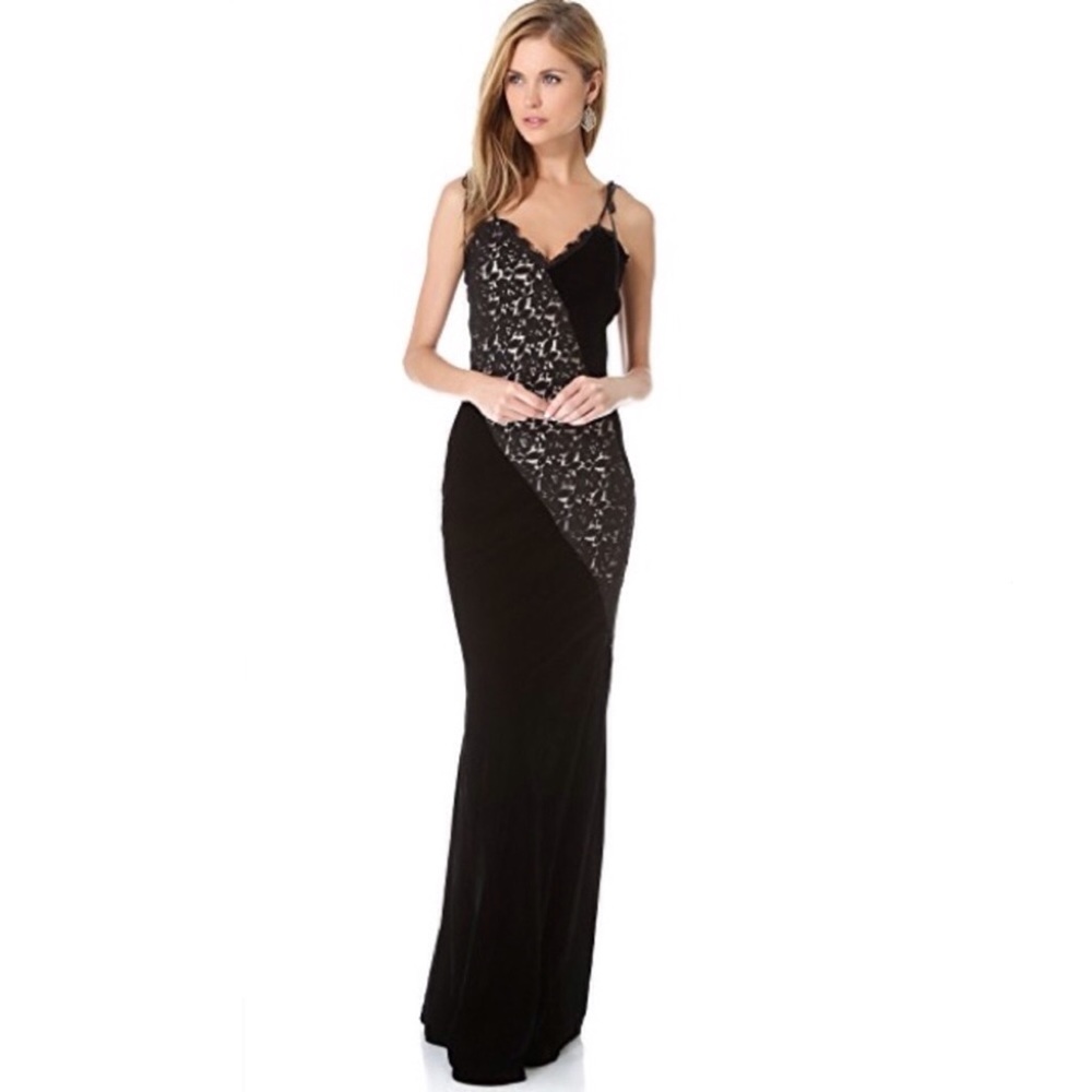 Elegant Black and Silver Maxi Dress